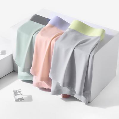 Men Boxer Underwear Mid-rise Elastic Waist U-Convex Shorts Briefs Seamless Ultra-thin Patchwork Color Panties