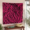 Zebra Print Tapestry Neon Pink Animal Pattern Polyester Wall Decor AllSeason Use for Living Room Bedroom Flat Printed