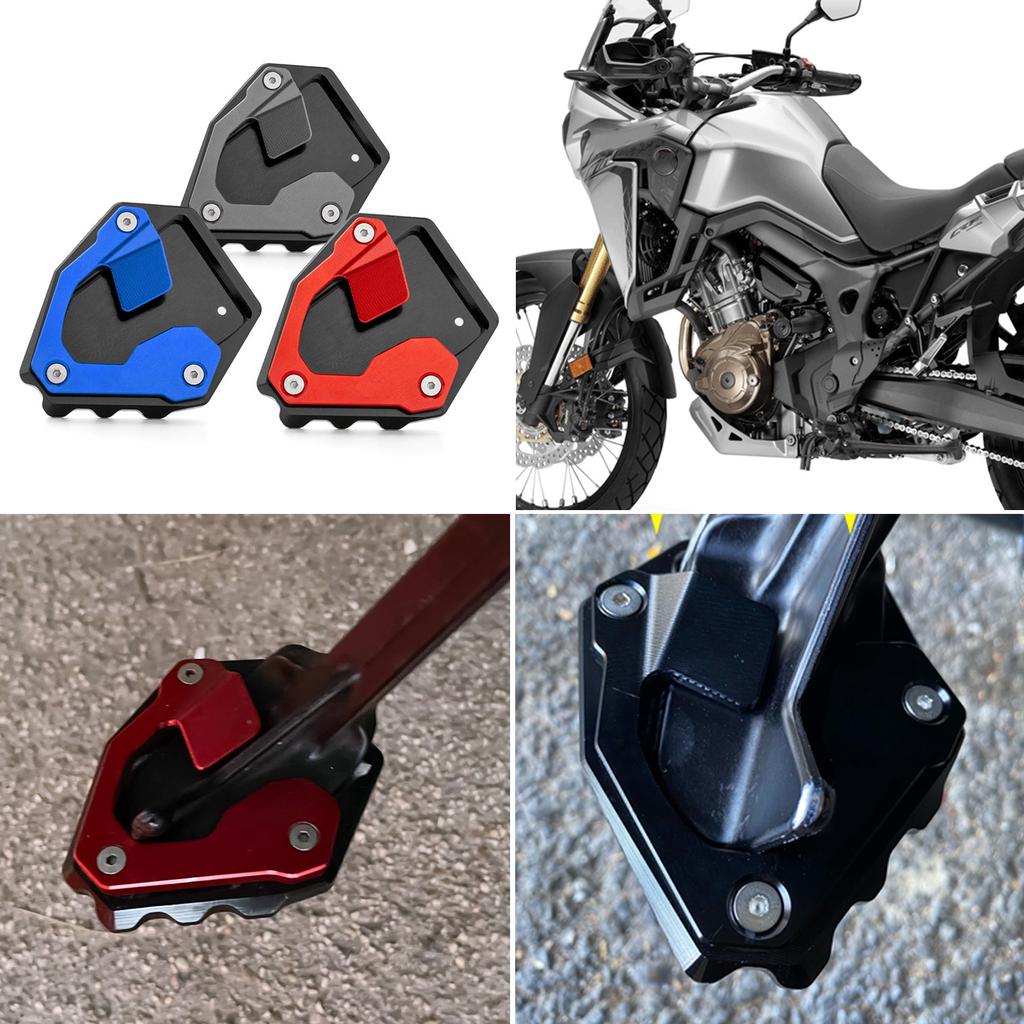 Upgraded Motorcycle kickstand Pad Center Mount Foot Stand Extension Enlarger Pad Replacement Durable for CRF1000L