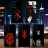Berserk Guts Icon Phone Case For Samsung S25,S24,S21,S22,S23,S30,Ultra,S20,Plus,Fe,Soft Silicone Black Cover