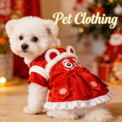 Pet Clothing For Cats And Dogs. Chinese New Year Festive Pet Clothes. Skirts. E