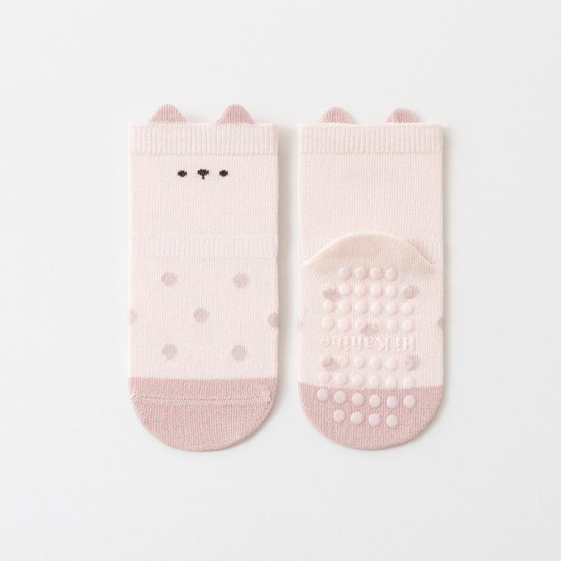 Meias infantis para meninos e meninas, meias macias de desenho animado para bebês, meias antiderrapantes de primavera para casa, meias para recém-nascidos de 0 a 5 anos