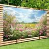2D plane 1 piece of colorful nebula flower field floral background party banner dreamy and romantic bedroom and living room