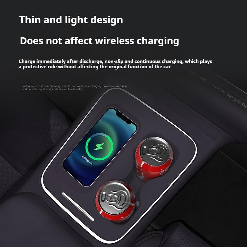 For Leapmotor C10 2026 Car Wireless Charging Integrated Water Cup Holder Cover C10 Wireless Charging Silicone Anti-slip Mat