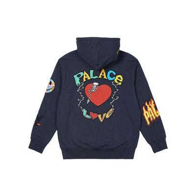 Palace X WWE Love Mikina Námořnická Unisex Vrcholy Modrá P22HD196