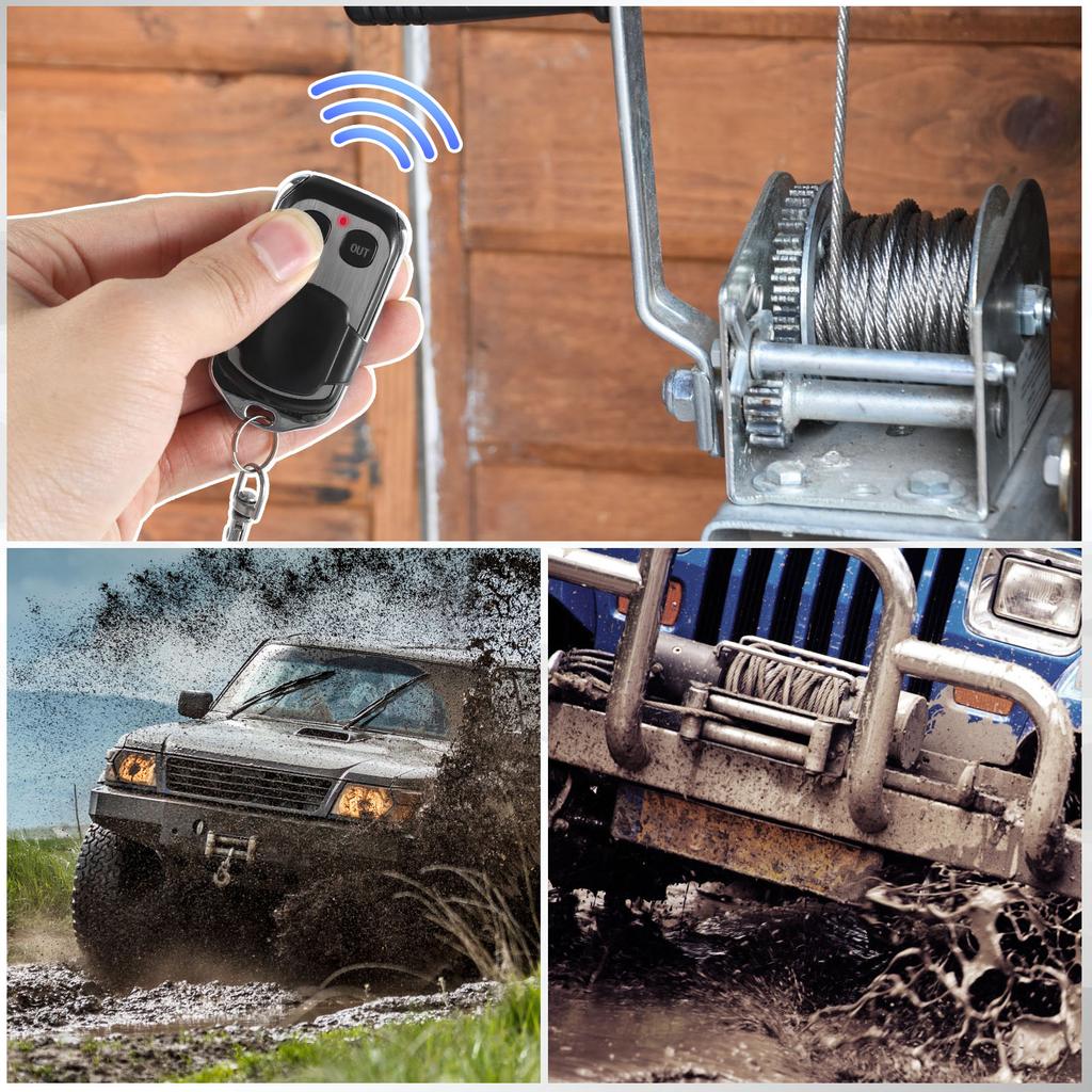 Wireless Winch Remote Control Kit 12V Universal Car Wireless Winch Electric Remote Control IP65 Waterproof Winch Remote