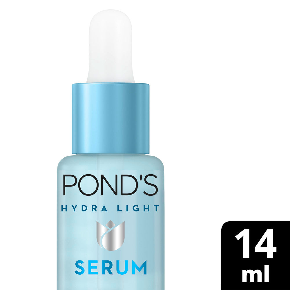POND'S Hydra Light 2% Hyaluronsäure Serum 14ml Für 72 Stunden Tiefenhydratation, Pralle & Strahlende Haut, Leichtes Schnell Einziehendes Gesichtsserum