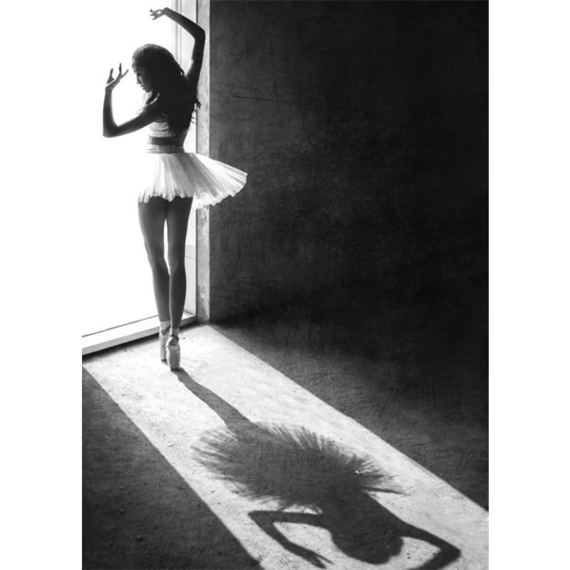 Black and White Angel Dancer Ballerina Posters Canvas Print Paintings Ballerina Dancing Mural Wall Art Pictures Home Room Decor