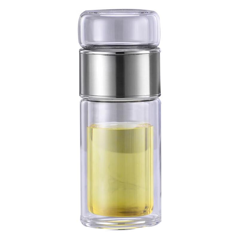 Sanji Outdoor TP3625 Double-Wall Tea Infuser Glass Bottle 420ML