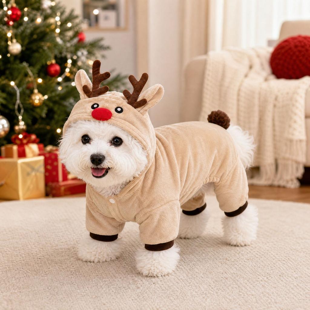 Dog Costume, Christmas Pet Clothes for Small Medium Large Dogs, Holiday Outfit for Dogs