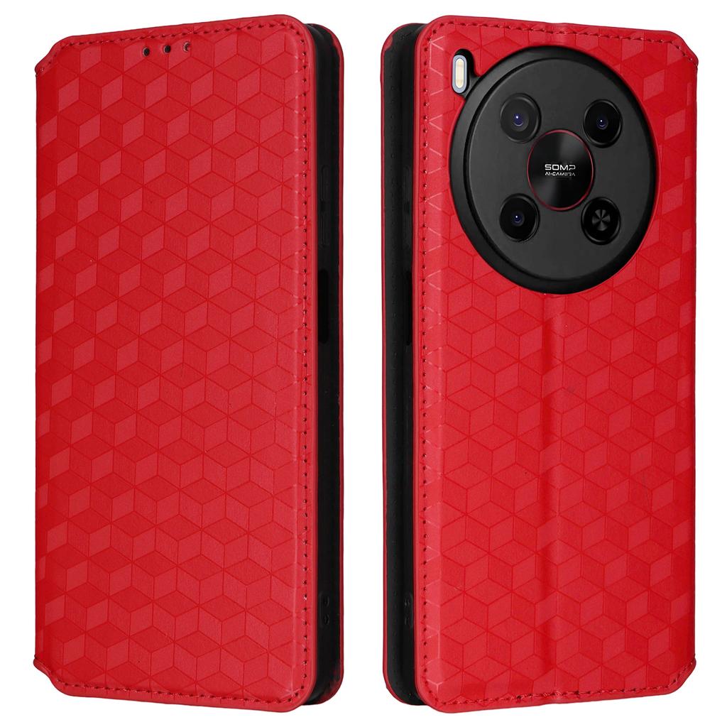 For ZTE Blade V70 Max/nubia V70 Max Case Wallet Rhombus Imprinted Leather Phone Cover