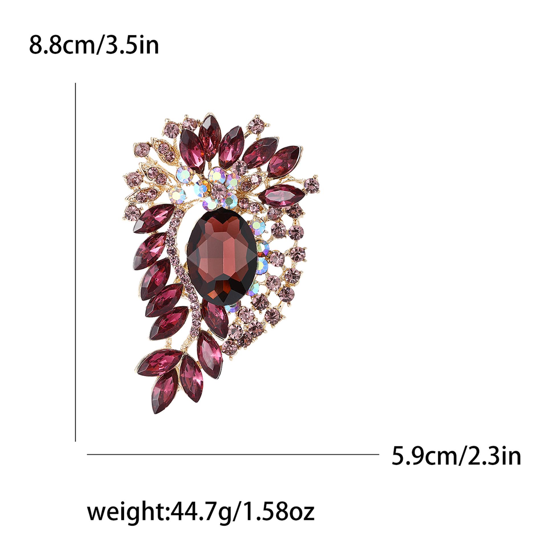 

Elegant Crystal Alloy Brooch for Women s Suit