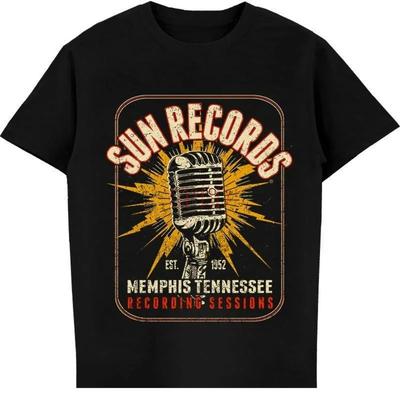Νέο T-shirt Omericon Vintage Rockobilly Sun Records Μέμφις 1952 Ανδρικά Μπλοκ Τοπ Street Fashion Ρούχα Ζευγαριού