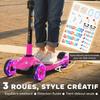 Electric Scooter for Children 6+, Foldable, 3 Wheels, Max Speed 8 km/h, 64 x 29 x 83 cm, Pink
