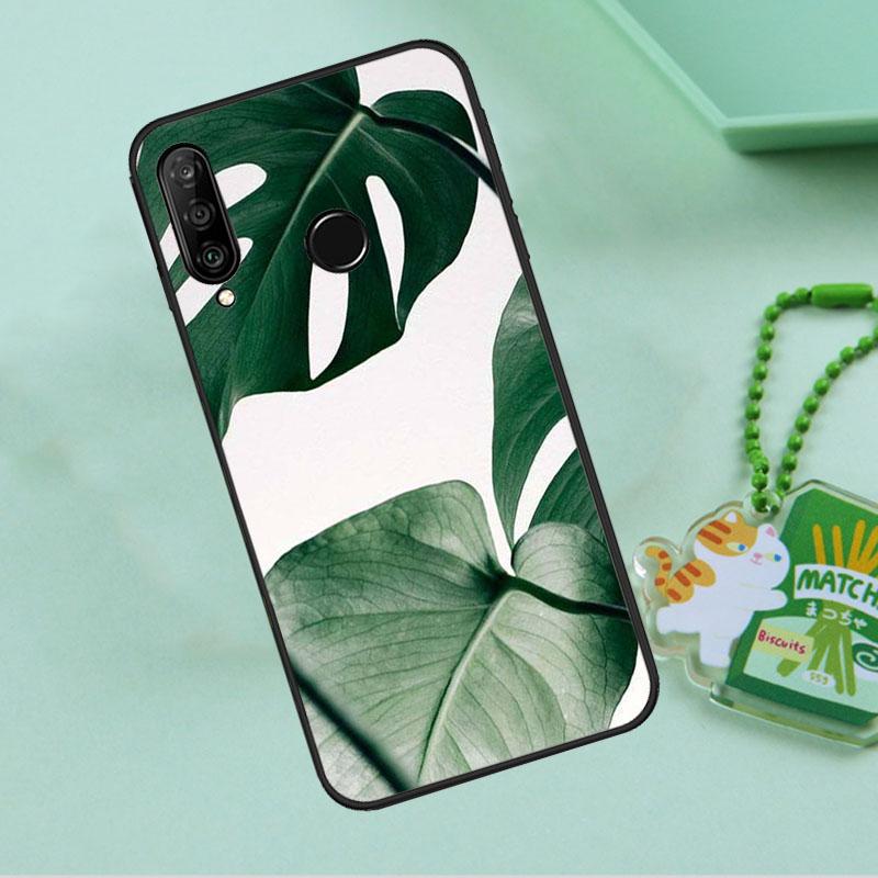 Monstera Leaves Palm Tree Flowers For Huawei Nova Y90 Y70 Y60 Y61 Y91 Y72 9 10 SE 12i 12s 11i 5T P60 Pro P20 P30 P40 Lite Case