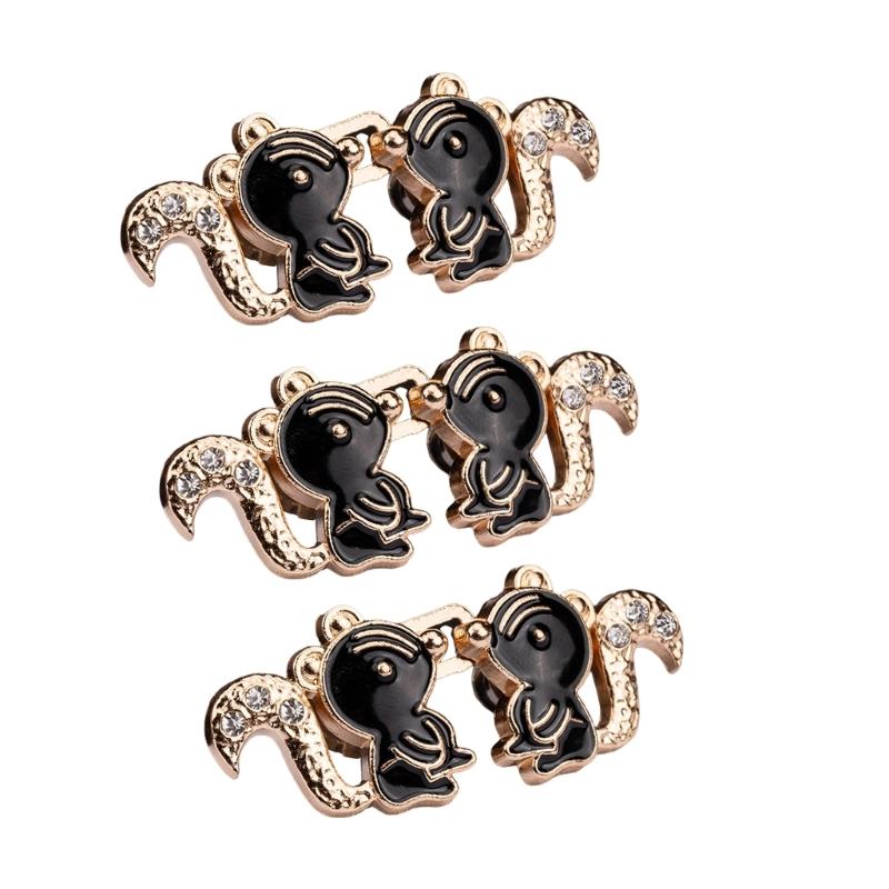 

Removable Waist Tighteners With Zinc Alloy 3/6PCS Nonsewing and Plating For Women and Girl Waist Decorative Accessories чорний