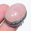 Natural Rose Quartz Gemstone 925 Sterling Silver Jewelry Ring Size 7 AR-15975
