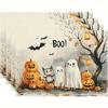 4pcs Linen Placemats, Halloween-Themed Decorative Placemats, Perfect for Home Dining Table, Kitchen, and Holiday Party Decorations, 12x18 Inches
