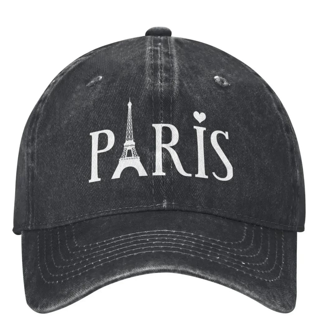 Francia Parigi Cappellino da Baseball Torre Eiffel Souvenir Caccia Campeggio Traspirante Cappellino da Camionista Unisex Donna Tendenze Designer Cappellini da Baseball