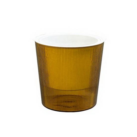 Vaso de Flores Autoirrigável Plástico Listrado com Cordas de Pavio Reservatório de Água Vaso para Plantas de Interior para Mesa Escritório Decoração de Casa