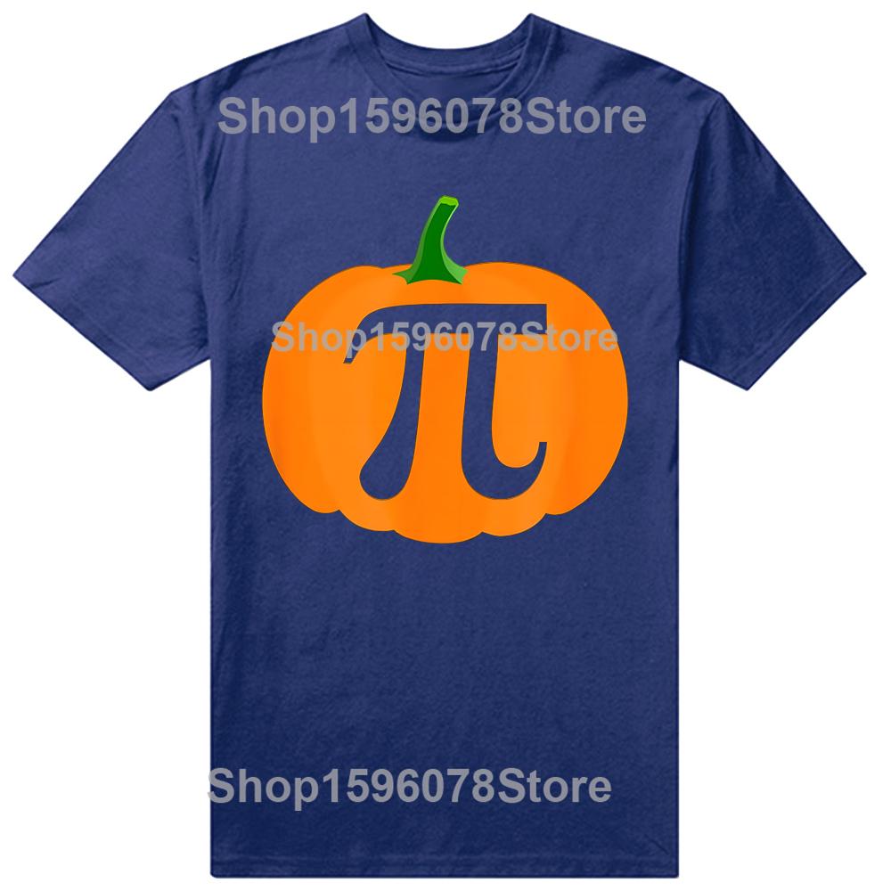 Pumpkin Pi Funny Halloween Thanksgiving Pie TShirt Summer Men Fashion T Shirts Cotton Short Sleeve Oversized Loose Tshirt Tops