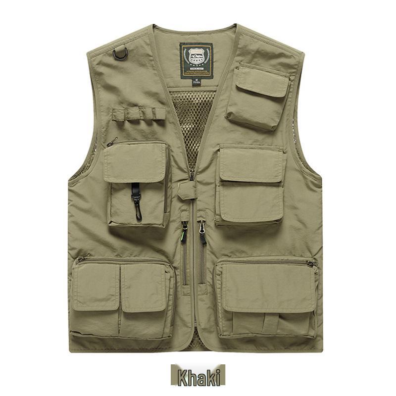 Customizable Multi-Pocket Photography Vest: Tactical Workwear for Directors, Reporters, and Media Professionals