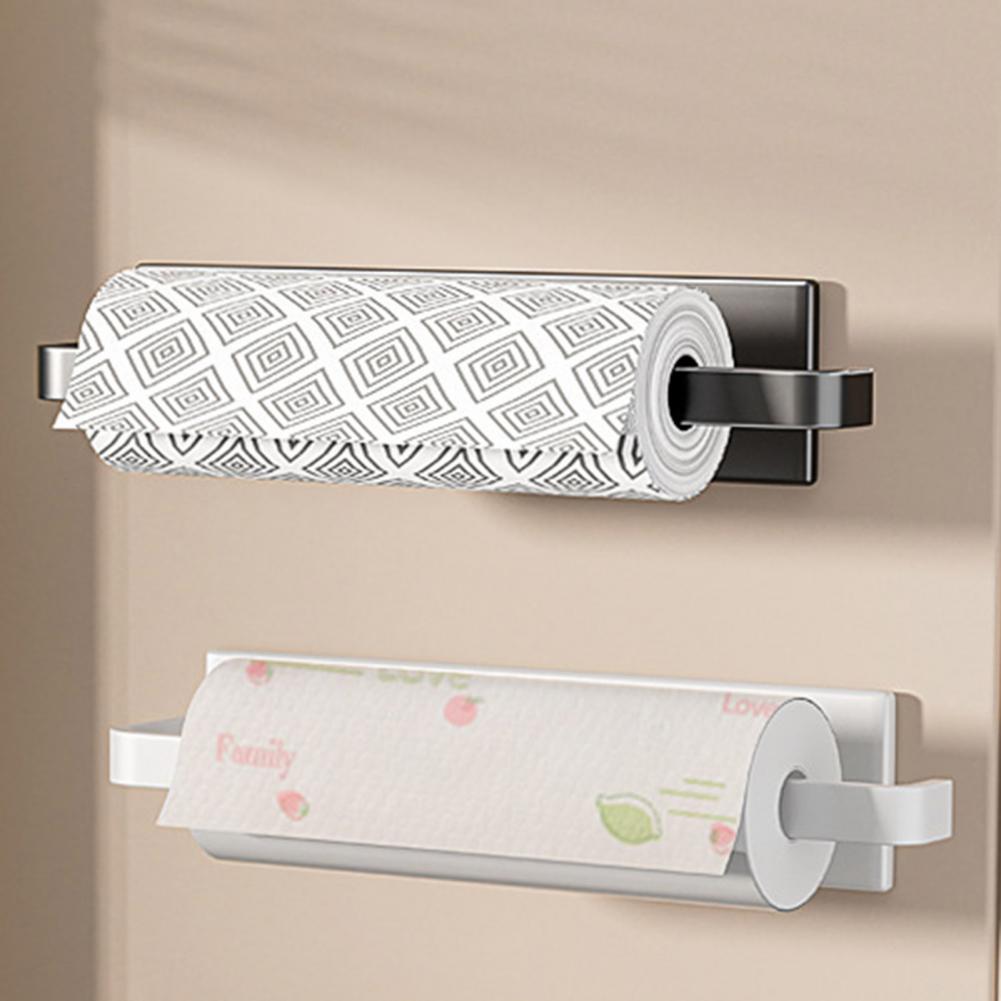Magnetic Tissue Holder Kitchen Essential Tissue Rack Space-saving Magnetic Paper Towel Holder for Fridge No Drill for Cabinets