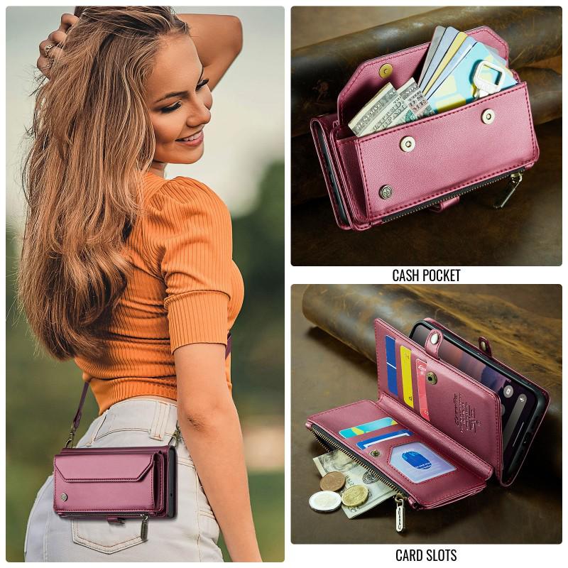 Cross-Body Phone Case with Card Slot for Google Pixel 7A/8P/9Pro/10 Pro XL – Shoulder Strap Included