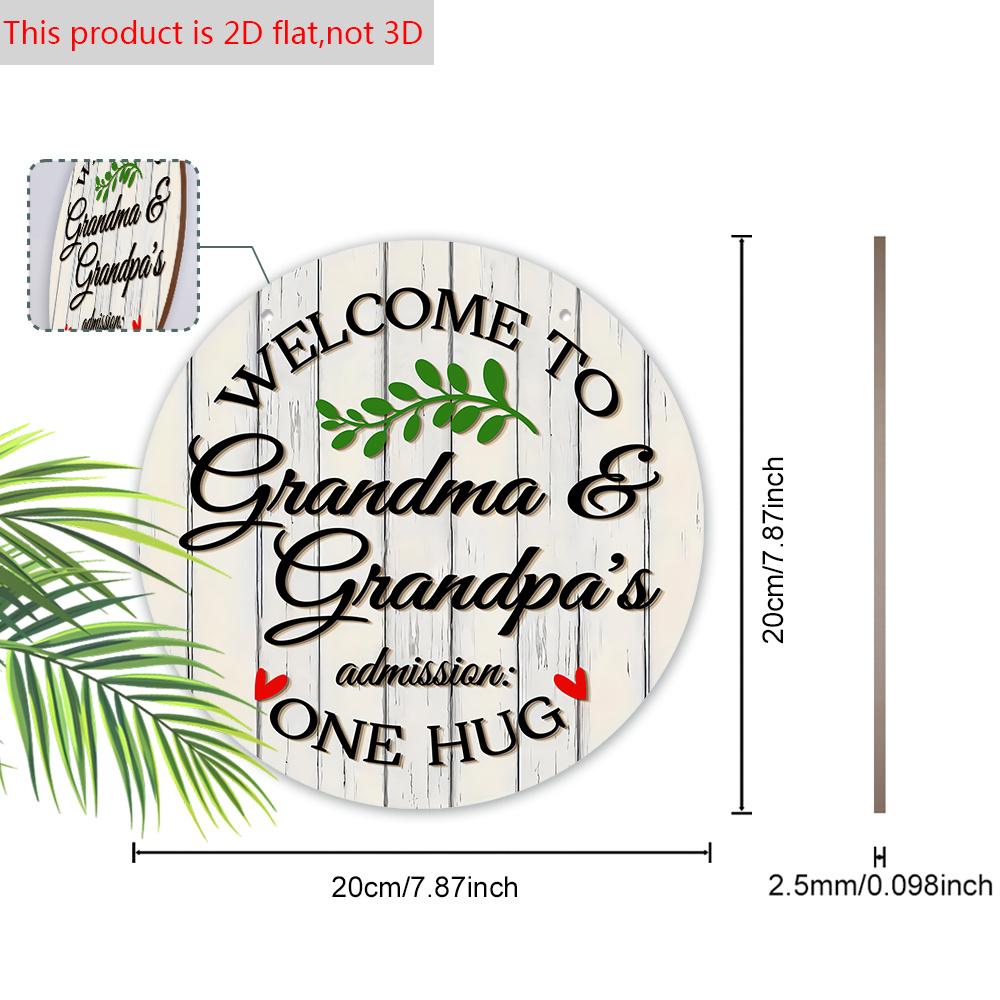 Rustic Warm Decorative Hanging Wooden Sign - Charming Round Sign for Front Door, Wall Hanging Decor
