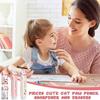4 Pcs Cute Paw Pencil Sharpener and Paw Shaped Retractable Eraser Kawaii Pencil Sharpener School Supplies