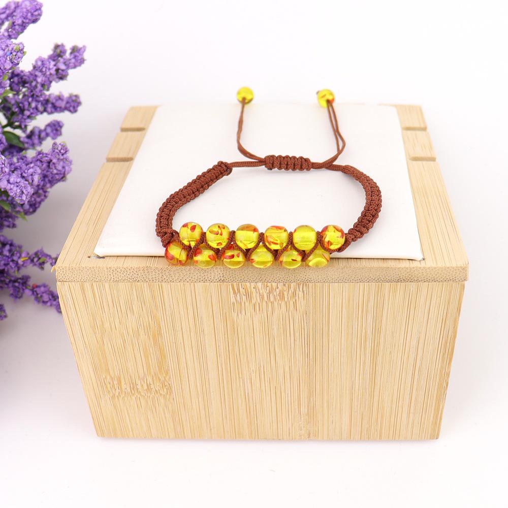 Bohemian Handwoven Double Row Crystal Stone Bracelet B102
