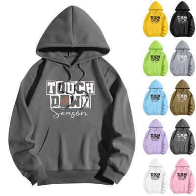 Genç Kızlar İçin Sweatshirtler Uzun Kollu Harf Baskılı Rahat Grafik Kapşonlular Bağcıklı Kazak Sevimli Büyük Boy Kapşonlu