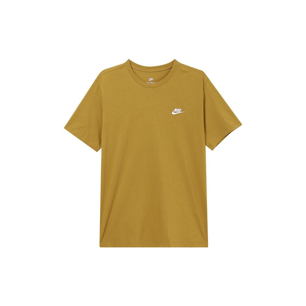 Nike Sportswear Club Embroidered Logo Soft Comfortable Crew Neck Short Sleeve T-Shirt Men Tops Bronze AR4999-716