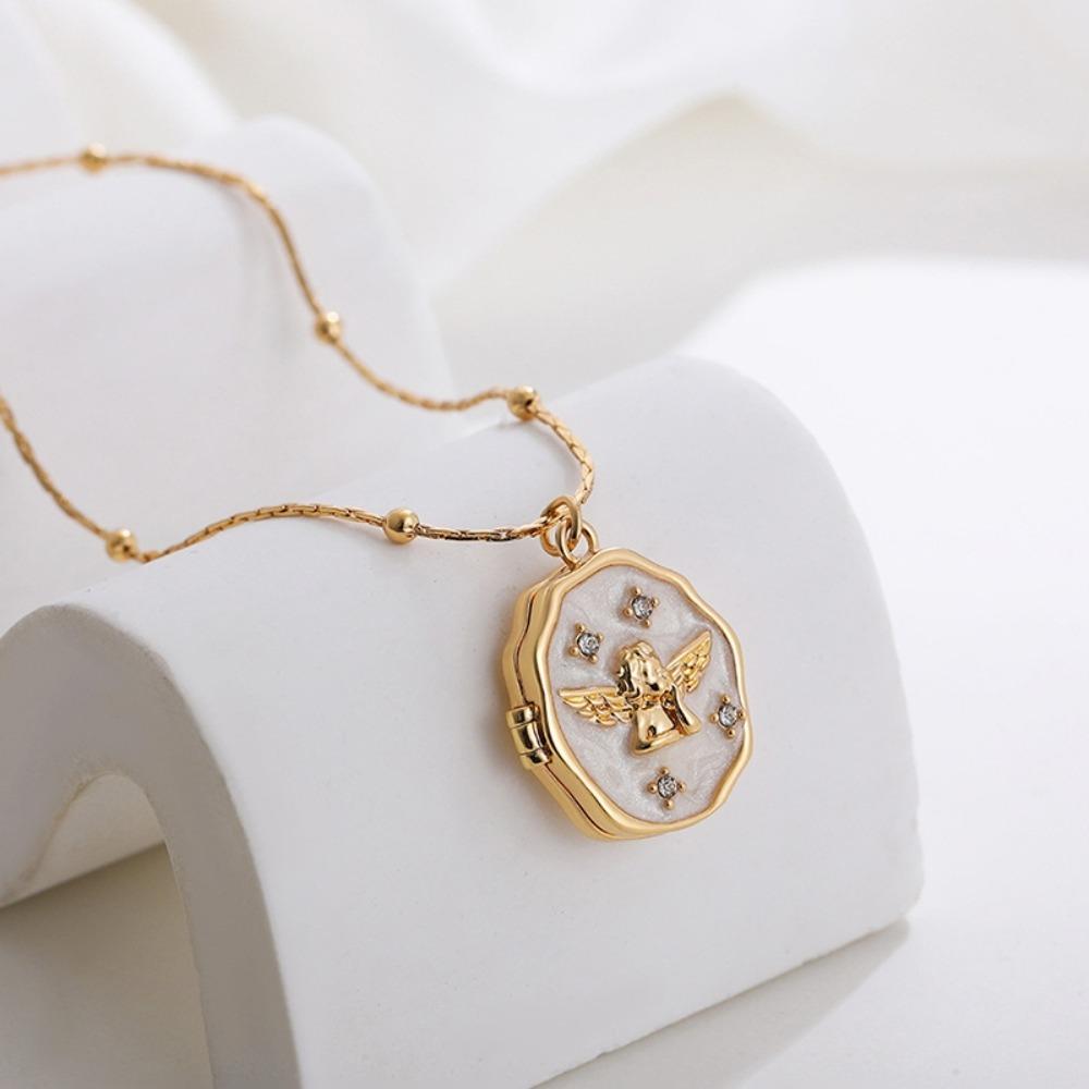 DIY Photo Frame Necklace Stainless Steel Couple Choker Chain Trendy Photo Album Necklace  Gift