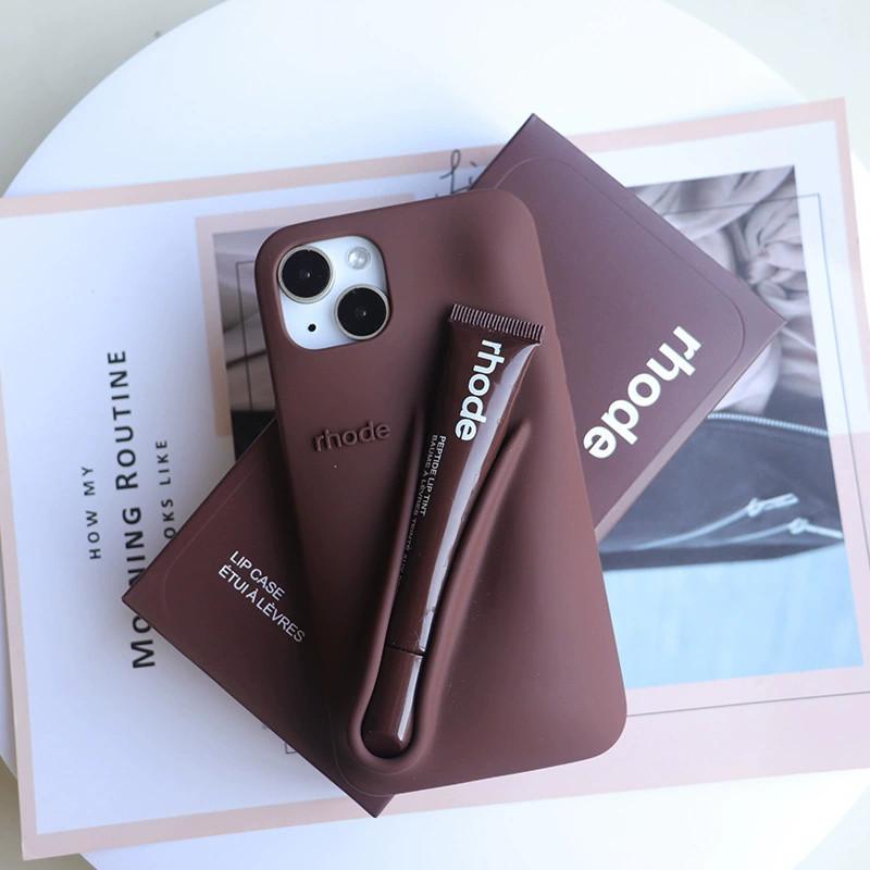 Rhode Lip Gloss Silicone Phone Case For Iphone 14 Plus With Shockproof Features
