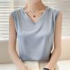 NaVaVa Silk Solid V Neck sleeVeless Blouse Nb2732