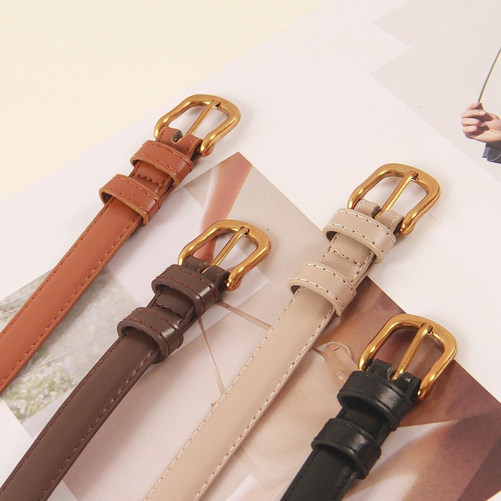 Women's Retro Gold Buckle Fashionable Outfit for Women's Belt Niche Design