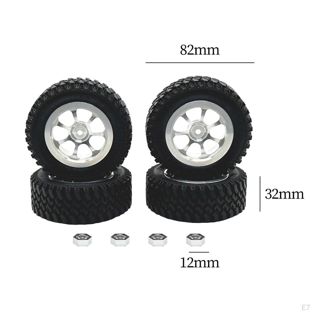 RC Car Wheels and Tires Bundle for MN128 1/12 Scale Vehicles