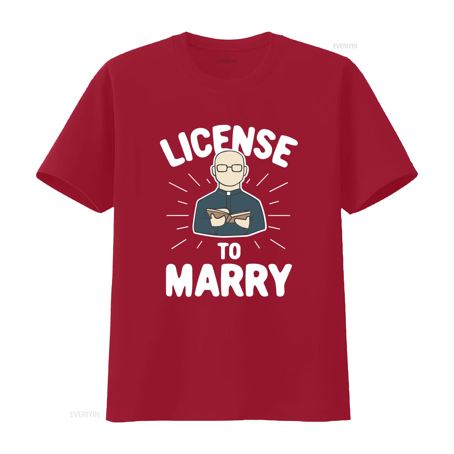 Wedding OfficianT T Shirt Youth Pastor Minister License To Marry vintage Washed Casual Stretched streetwear S