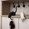 Handmade Style Wall Decor 3D Printed Cat Shelf Sitter with Lantern, Whimsical Figurine Hook for Hooks Bedroom Keys, Decorative Book Edge Statue,