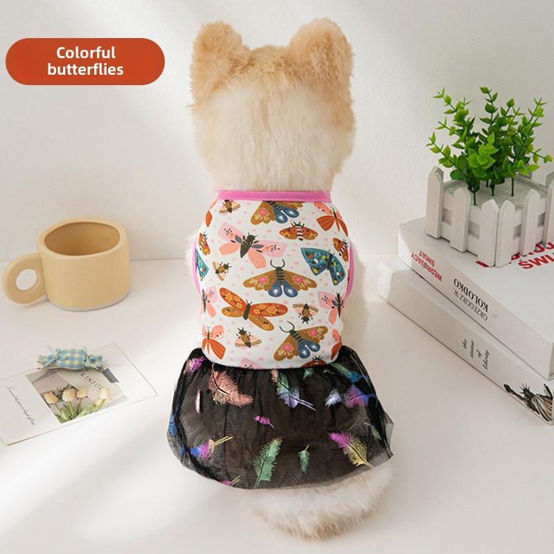 

Нова сітка для кішок і собак, сукня принцеси, літній ультратонкий прохолодний одяг для домашніх тварин для кішок M