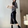 Knit Skirt Winter Thick Sweet High Waist Straight Midi Slit Bodycon Pencil Skirt