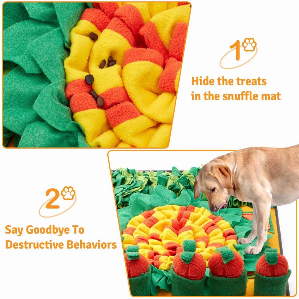 Pet Sniffing and Puzzle Mat: Slow Feeding Training Game for Decompression and Treasure Hunt