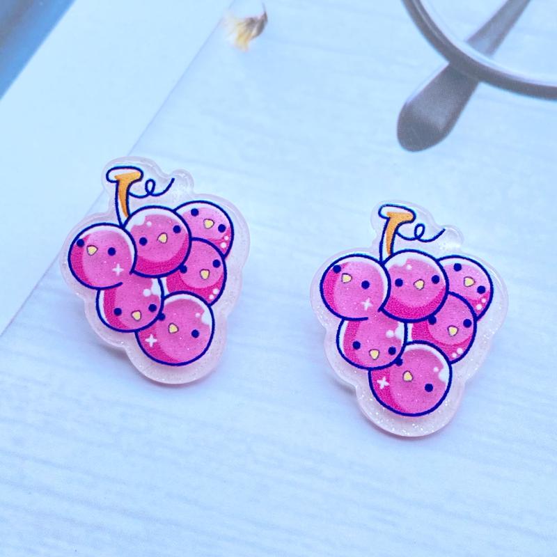 10Pcs Kawaii Cute Mixed Fruit Series Flat Back Acrylic Cabochons Scrapbooking DIY Jewelry Craft Decoration Accessorie H88