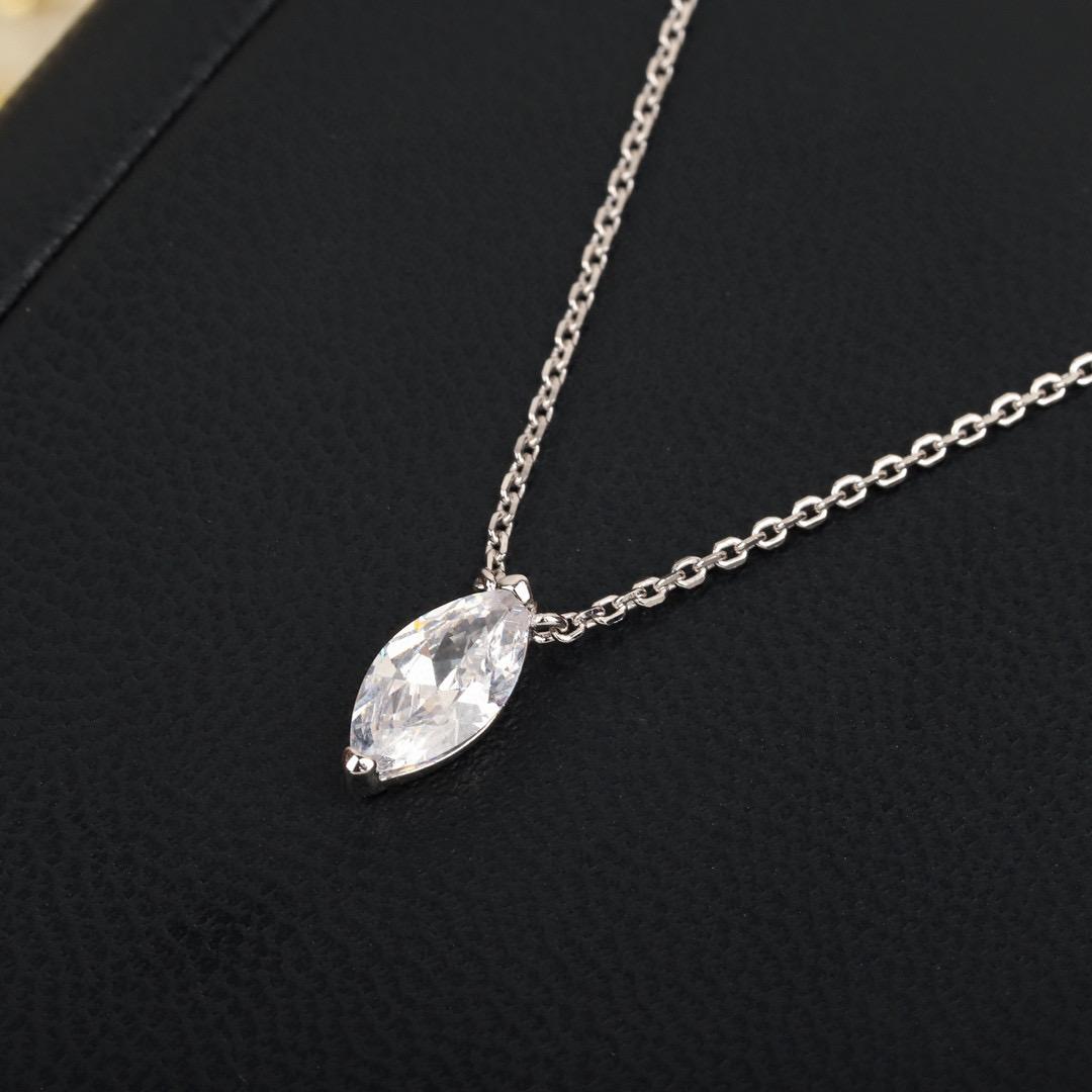 

2024 Новый Горячий Бренд Винтажное Бриллиантовое Ожерелье Для Женщин Роскошные Ювелирные Изделия Дизайнерская Подвеска Высокое Качество Ожерелья Капля Воды серебряный