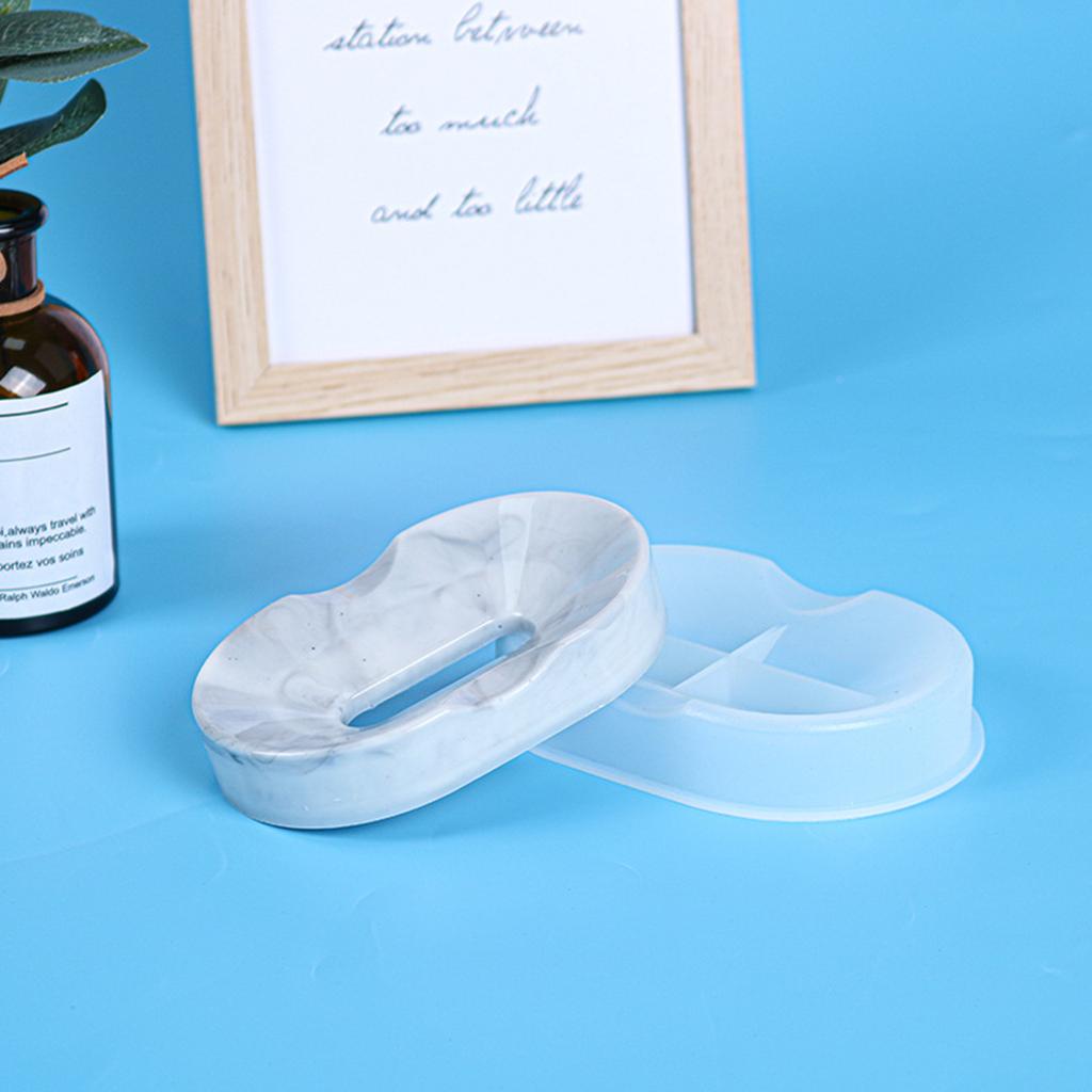 Hartstvålformar gör-det-själv-tvålskålar Silikonformar Smyckesbricka formar Tvålbehållare Epoxigjutform för badrum