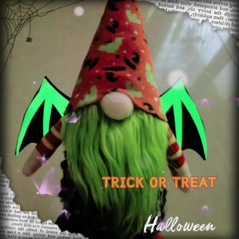 Luminous Halloween Gnomes Plush for Doll, Elf Dwarf Faceless for Doll for Hallow