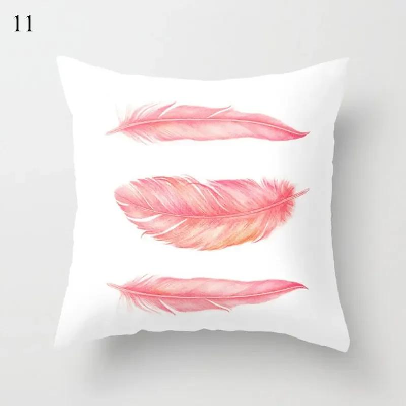 Home Decor Bohemian Feather & Skull Pattern Pillow Covers Pattern Cushion Cover Suitable for Sofa Bedroom Car Pillow Cover