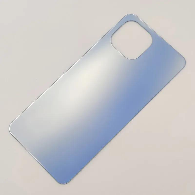 Glasrückdeckel für Xiaomi Mi 11 Lite Harte Batterieabdeckung Mi 11 Lite 5G NE Hintertürgehäuseplatte + Aufkleber Kleber