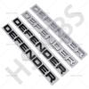 3D ABS DEFENDER Letter  Rear Trunk Car Logo Badge Stickers Decals Auto Door Fender Emblem Tailgate Stickers Styling Accessories